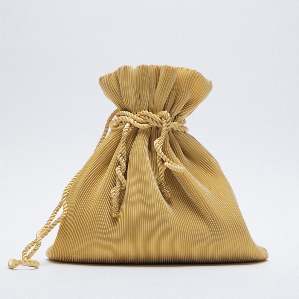 ZARA Pleated Bucket Bag